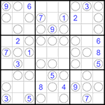 Судоку “Чет-нечет” 9х9 #110 легкий