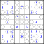 Судоку “Чет-нечет” 9х9 #119 легкий