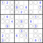 Судоку “Чет-нечет” 9х9 #106 трудный