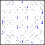 Судоку “Чет-нечет” 9х9 #108 трудный