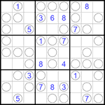 Судоку “Чет-нечет” 9х9 #109 трудный