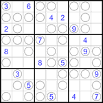 Судоку “Чет-нечет” 9х9 #106 очень трудный