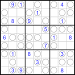 Судоку “Чет-нечет” 9х9 #111 очень трудный