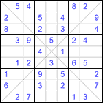 Судоку Х 9х9 #192 легкий