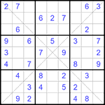 Судоку Х 9х9 #194 легкий