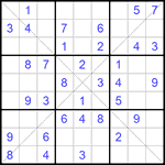Судоку Х 9х9 #200 легкий