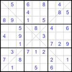 Судоку Х 9х9 #202 легкий