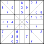 Судоку Х 9х9 #203 легкий
