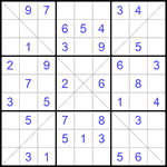 Судоку Х 9х9 #205 легкий