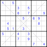 Судоку Х 9х9 #167 средний