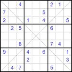 Судоку Х 9х9 #175 средний