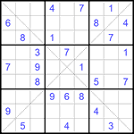 Судоку Х 9х9 #176 средний