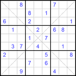 Судоку Х 9х9 #177 средний