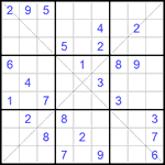 Судоку Х 9х9 #178 средний