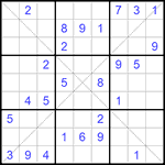 Судоку Х 9х9 #179 средний