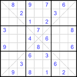 Судоку Х 9х9 #180 средний