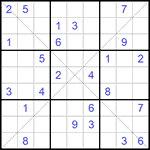 Судоку Х 9х9 #183 средний