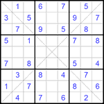 Судоку Х 9х9 #185 средний