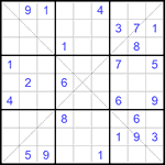 Судоку Х 9х9 #190 средний