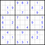 Судоку 9х9 #789 легкий