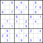 Судоку 9х9 #801 легкий