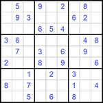 Судоку 9х9 #809 легкий