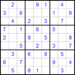 Судоку 9х9 #820 легкий