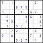 Судоку 9х9 #822 легкий