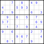 Судоку 9х9 #873 легкий