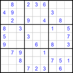 Судоку 9х9 #876 легкий