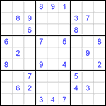 Судоку 9х9 #732 средний