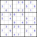 Судоку 9х9 #747 средний