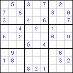 Судоку 9х9 #833 средний