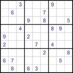 Судоку 9х9 #732 трудный