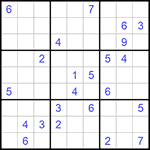 Судоку 9х9 #735 трудный