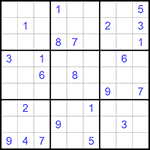 Судоку 9х9 #738 трудный