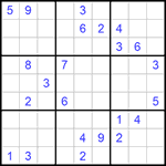 Судоку 9х9 #739 трудный