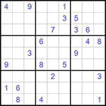 Судоку 9х9 #743 трудный