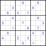 Судоку 9х9 #744 трудный