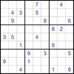 Судоку 9х9 #747 трудный