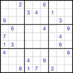 Судоку 9х9 #749 трудный