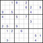 Судоку 9х9 #750 трудный