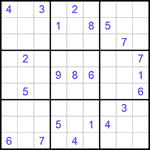 Судоку 9х9 #752 трудный