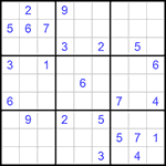 Судоку 9х9 #753 трудный