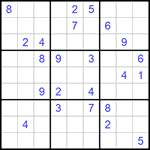 Судоку 9х9 #754 трудный