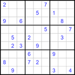 Судоку 9х9 #755 трудный