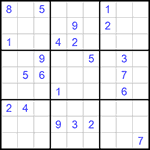 Судоку 9х9 #756 трудный