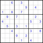 Судоку 9х9 #757 трудный