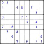 Судоку 9х9 #759 трудный