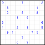 Судоку 9х9 #761 трудный